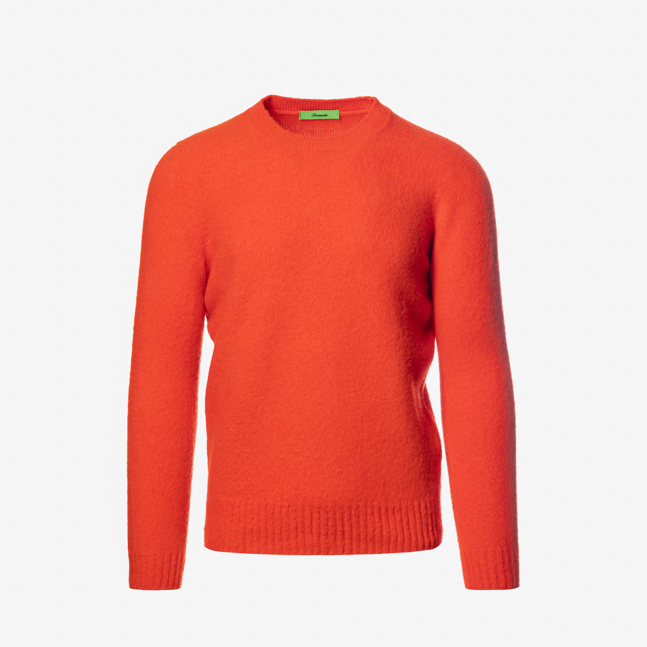 Maglione girocollo Drumohr in lana di agnello arancione