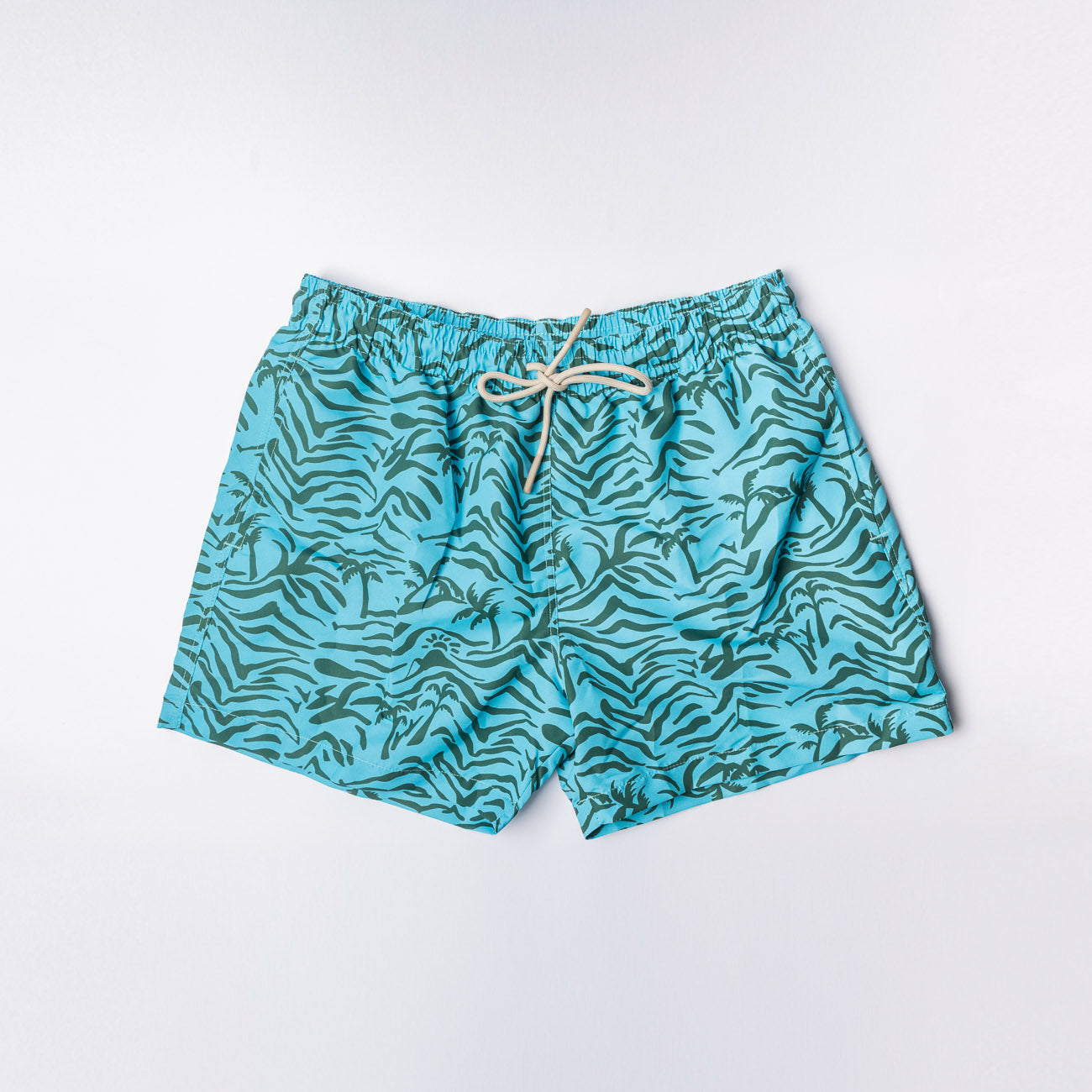 Costume da bagno Alto Milano Savanna Boxer in tessuto azzurro verde