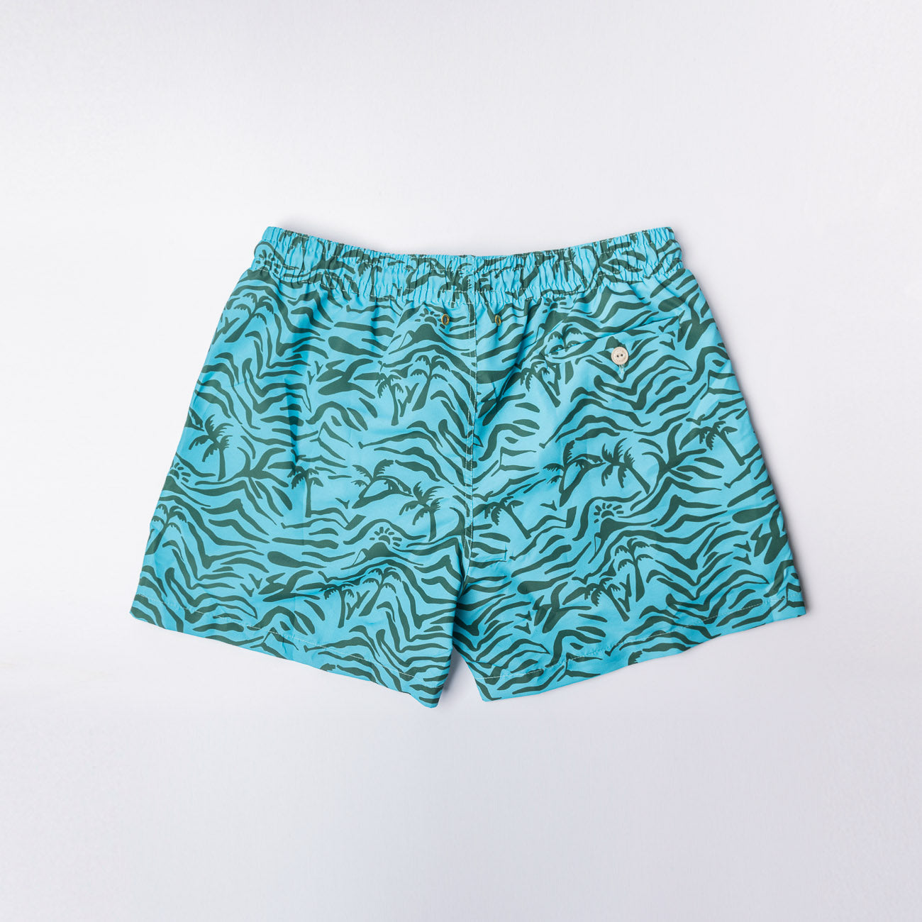 Costume da bagno Alto Milano Savanna Boxer in tessuto azzurro verde