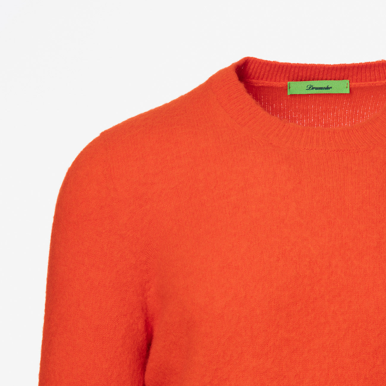 Maglione girocollo Drumohr in lana di agnello arancione