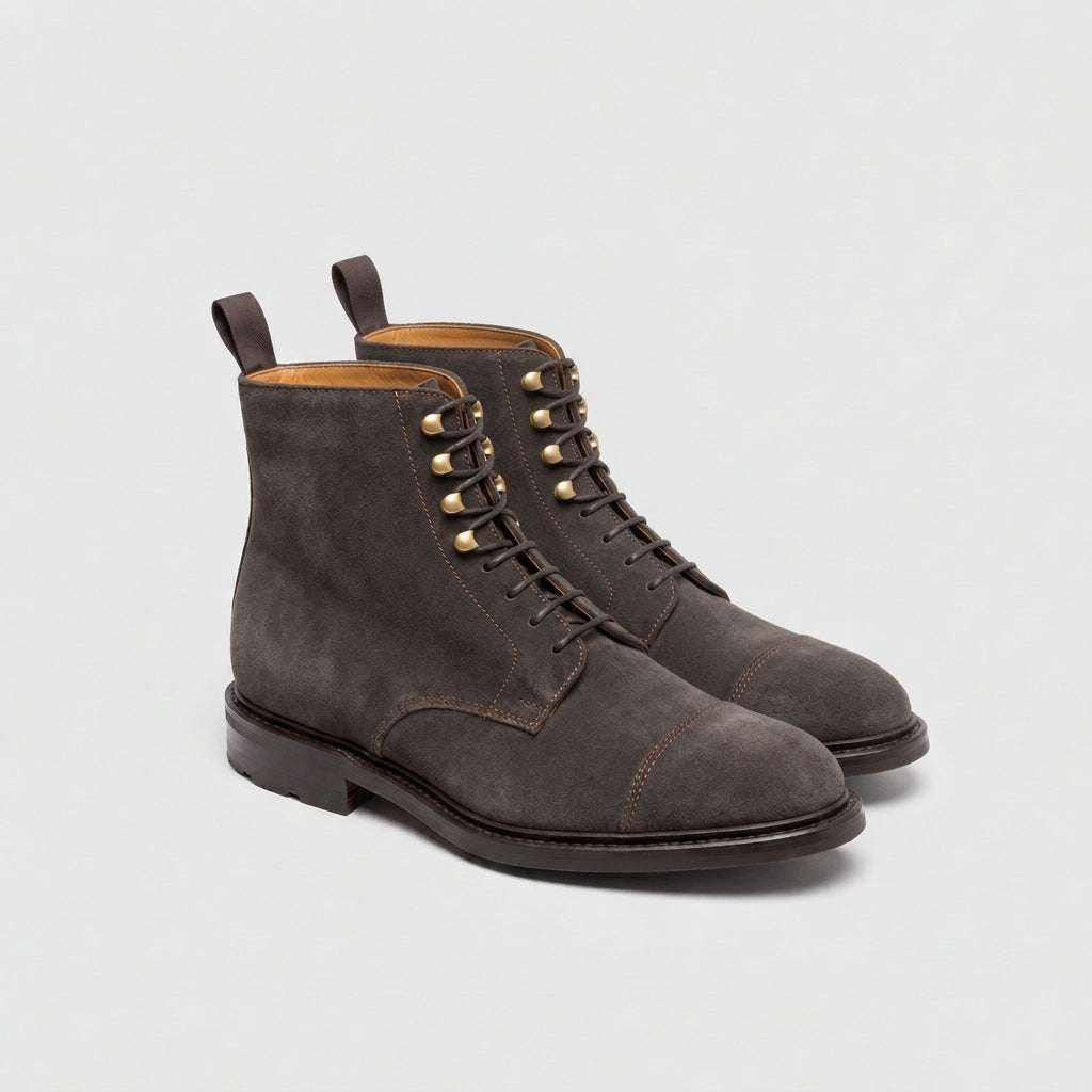 Stivale derby Berwick 321 in camoscio marrone