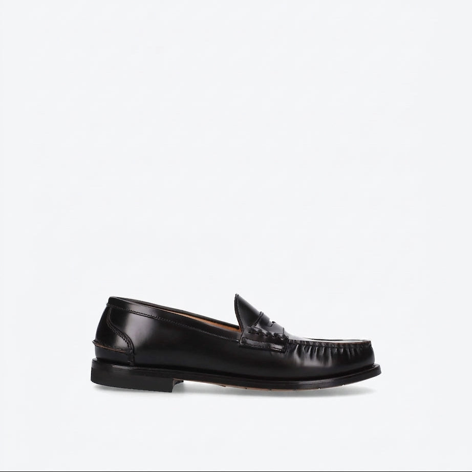 Mocassino penny Premiata 32156 in pelle spazzolata nera