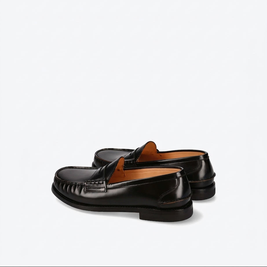 Mocassino penny Premiata 32156 in pelle spazzolata nera
