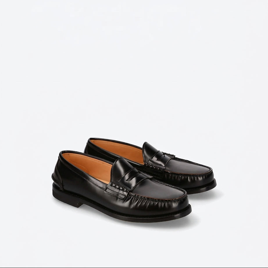 Mocassino penny Premiata 32156 in pelle spazzolata nera