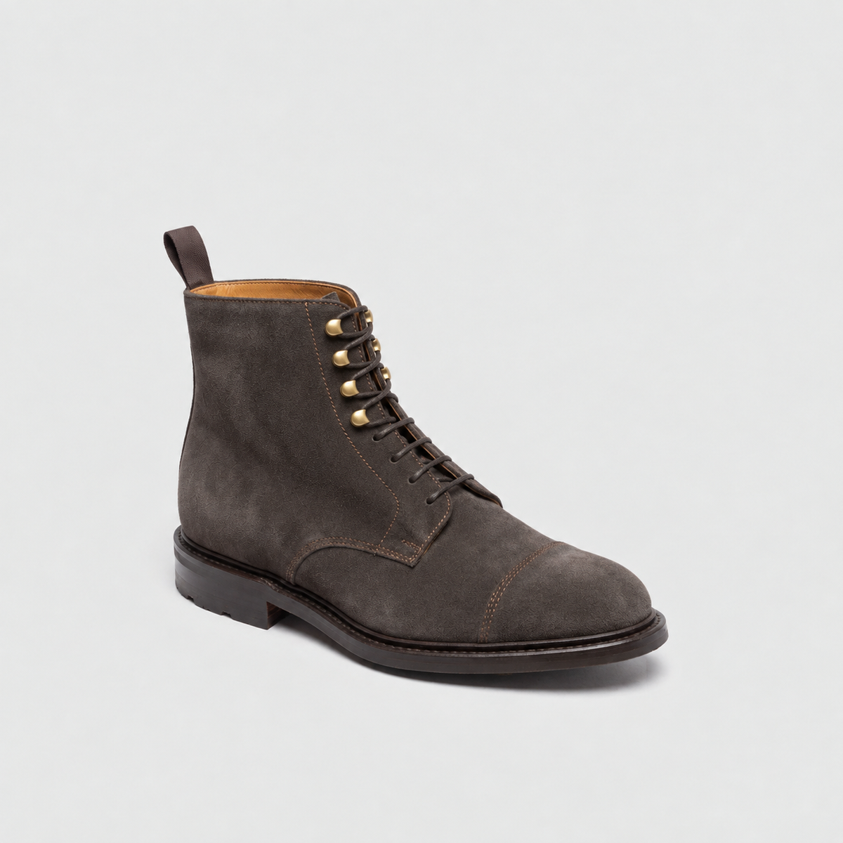 Stivale derby Berwick 321 in camoscio marrone