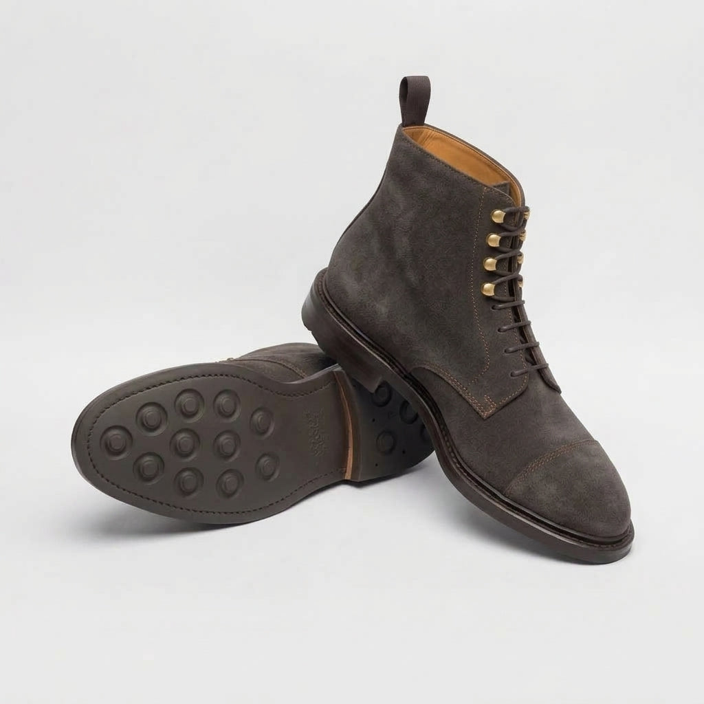 Stivale derby Berwick 321 in camoscio marrone
