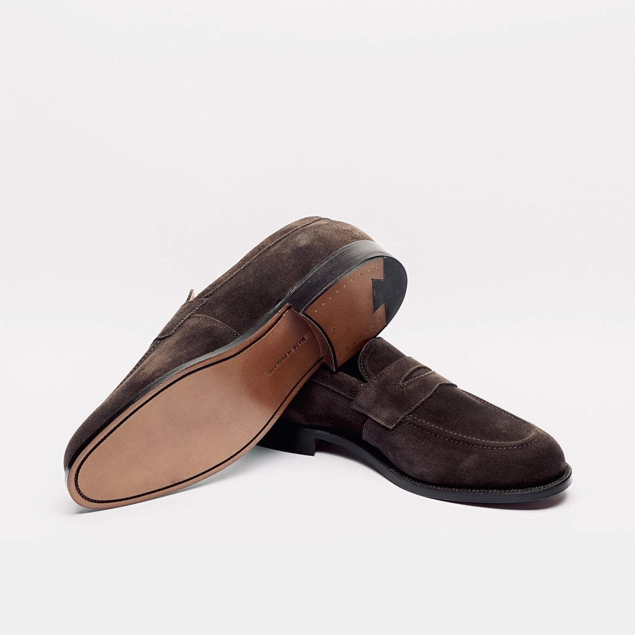 Mocassino penny Tricker's Havard in camoscio marrone (Coffee castorino)