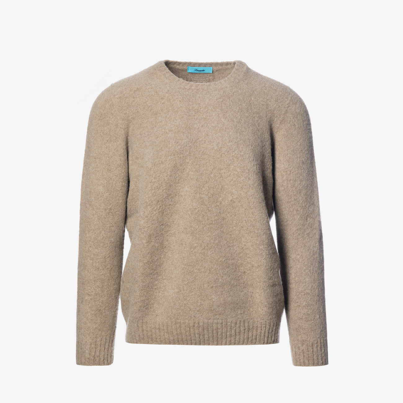 Maglione girocollo Drumohr in lana di agnello beige
