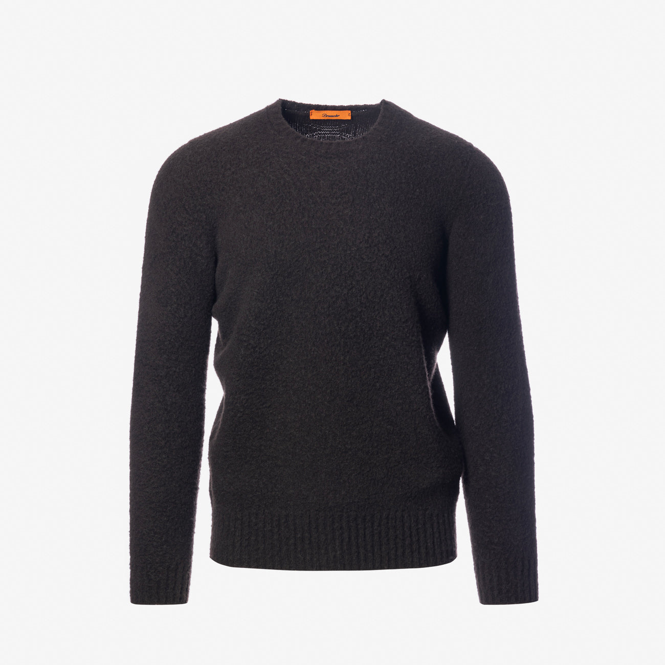 Maglione girocollo Drumohr in lana di agnello marrone