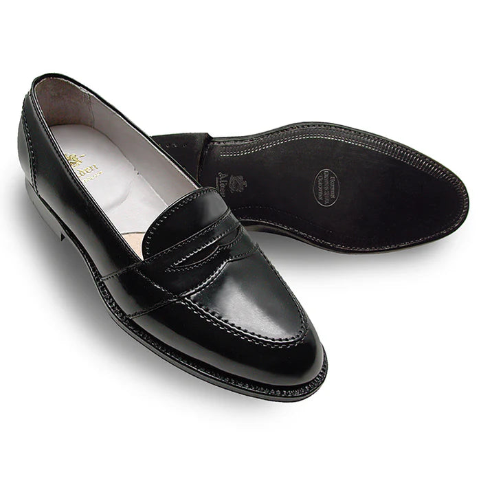 Mocassino penny Alden 6845 in pelle di cavallo nera