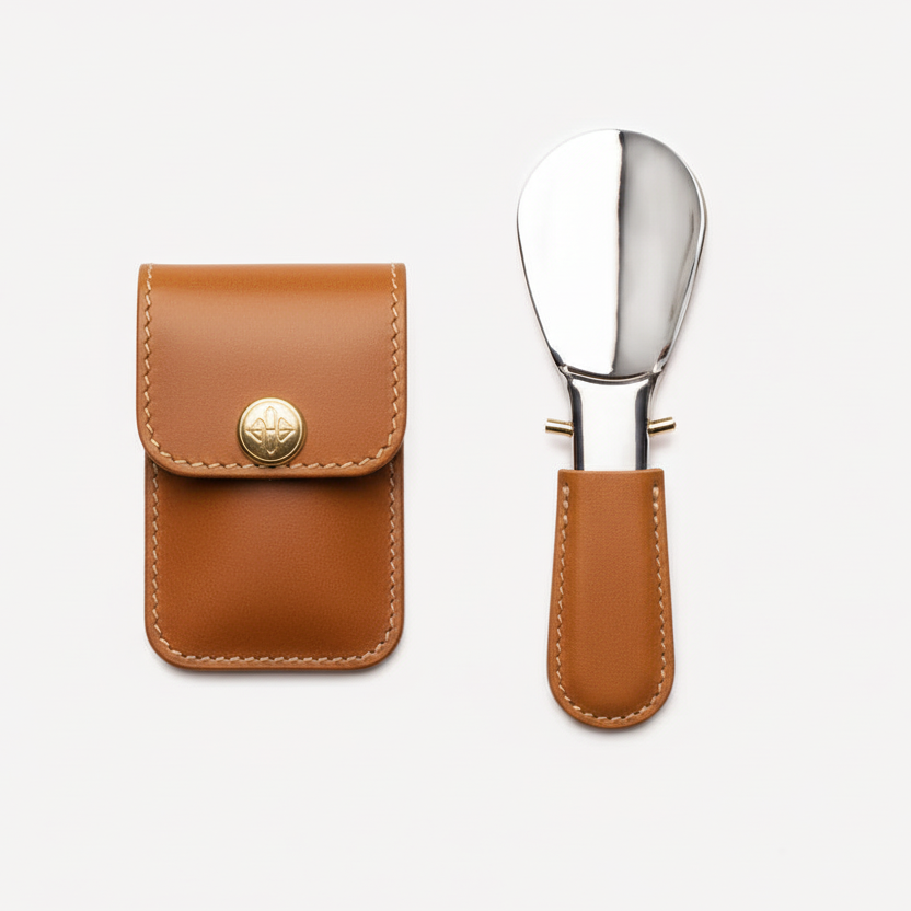 Calzascarpe da viaggio Ettinger London in pelle cuoio