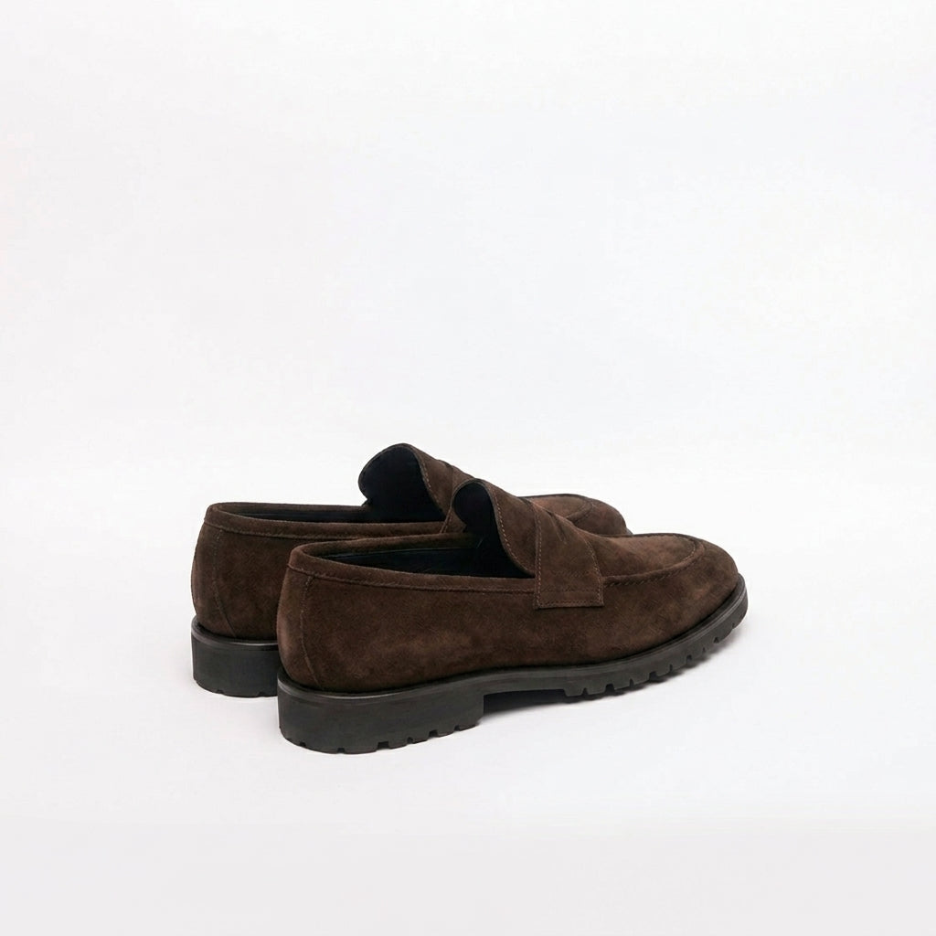 Mocassino penny Barrett 241U055 in camoscio marrone