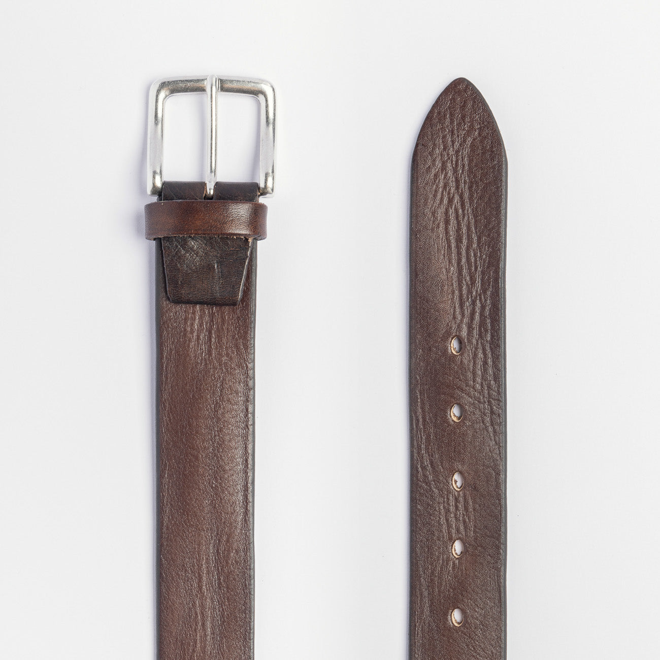 Cintura con borchie Alberto Luti 804/35 in pelle marrone