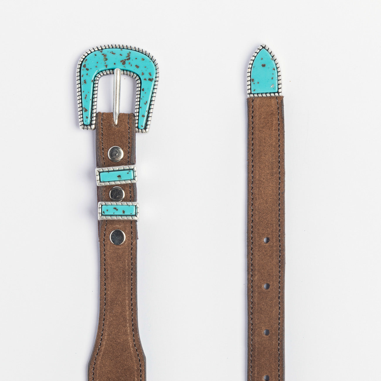 Cintura western Alberto Luti 726/35 in camoscio marrone