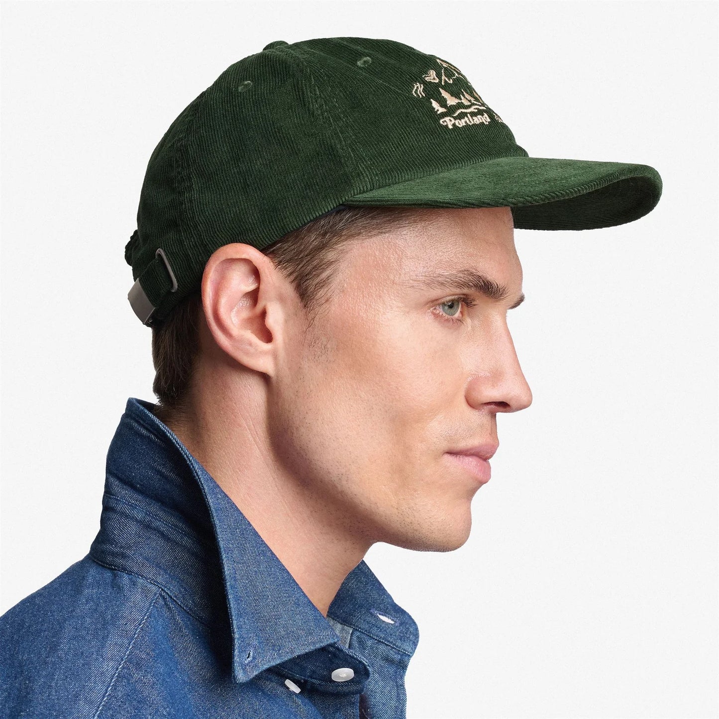 Cappellino da baseball Sebago in velluto verde