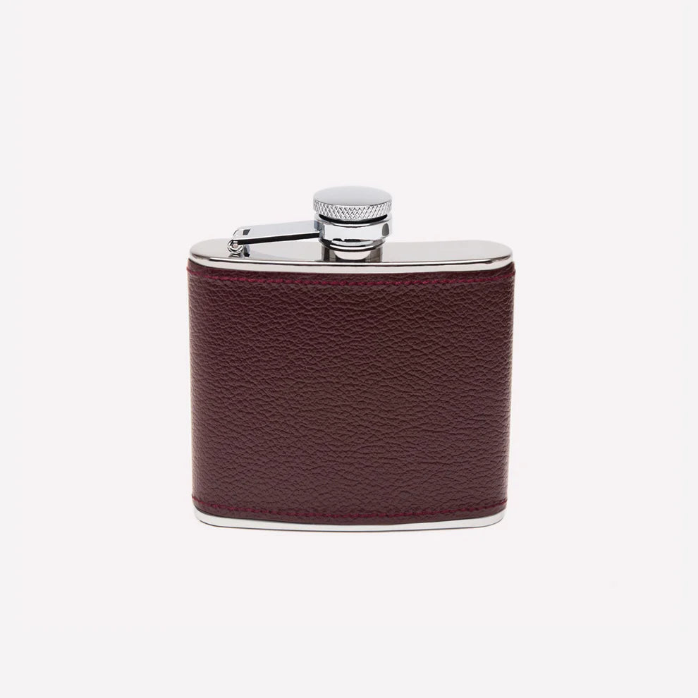Fiaschetta Ettinger London in pelle martellata bordeaux (4oz)