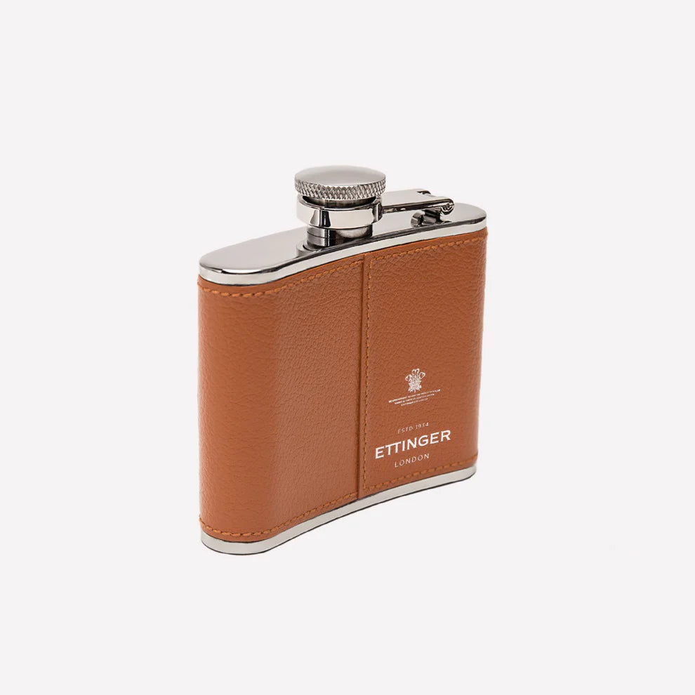 Fiaschetta Ettinger London in pelle martellata cuoio