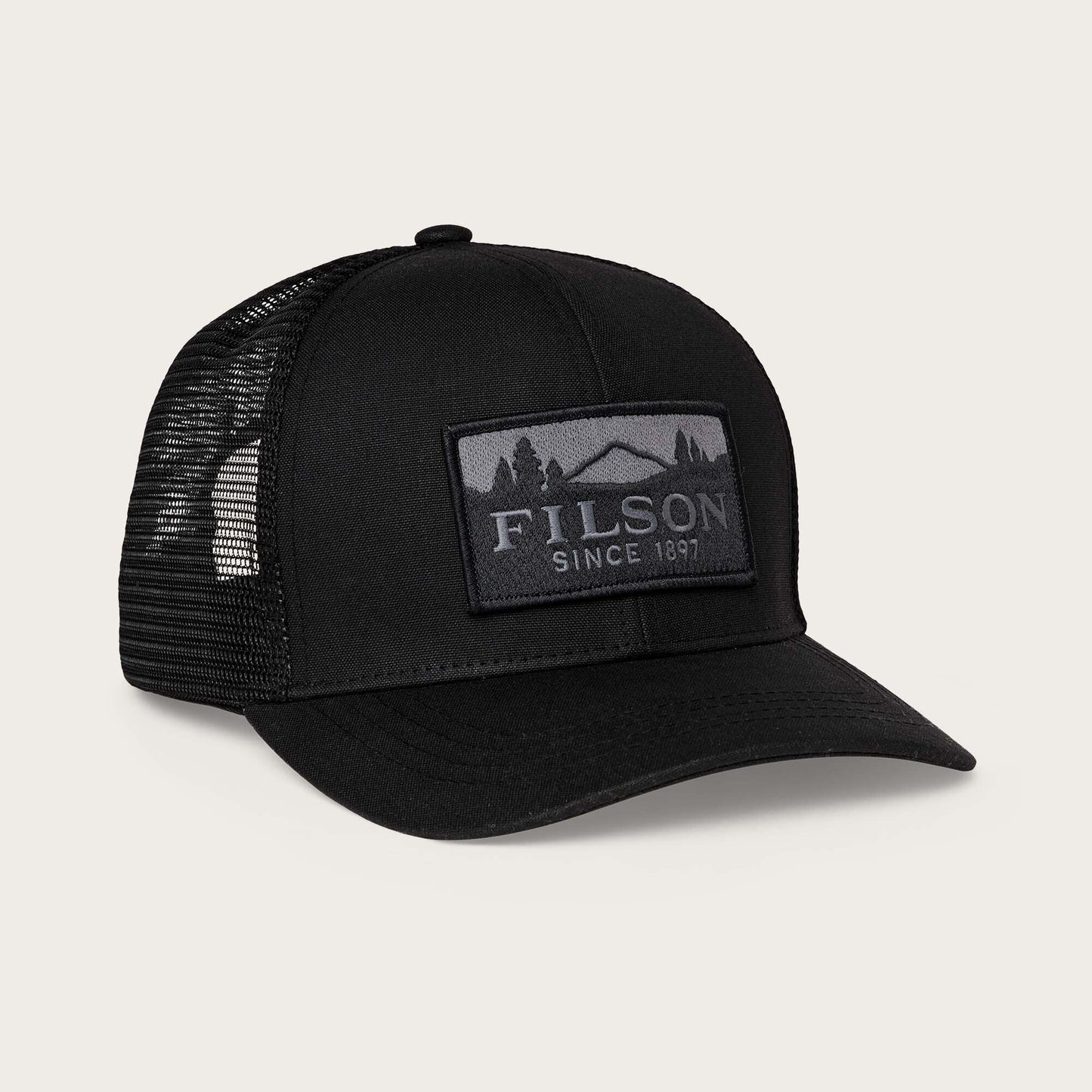 Cappello da baseball Filson in cotone cerato nero