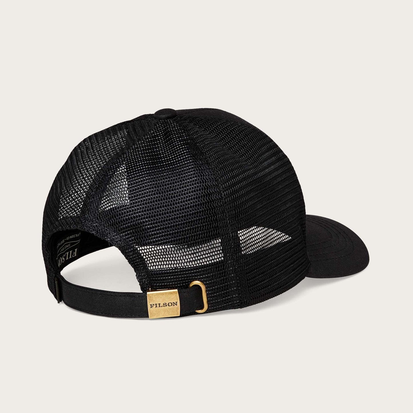 Cappello da baseball Filson in cotone cerato nero