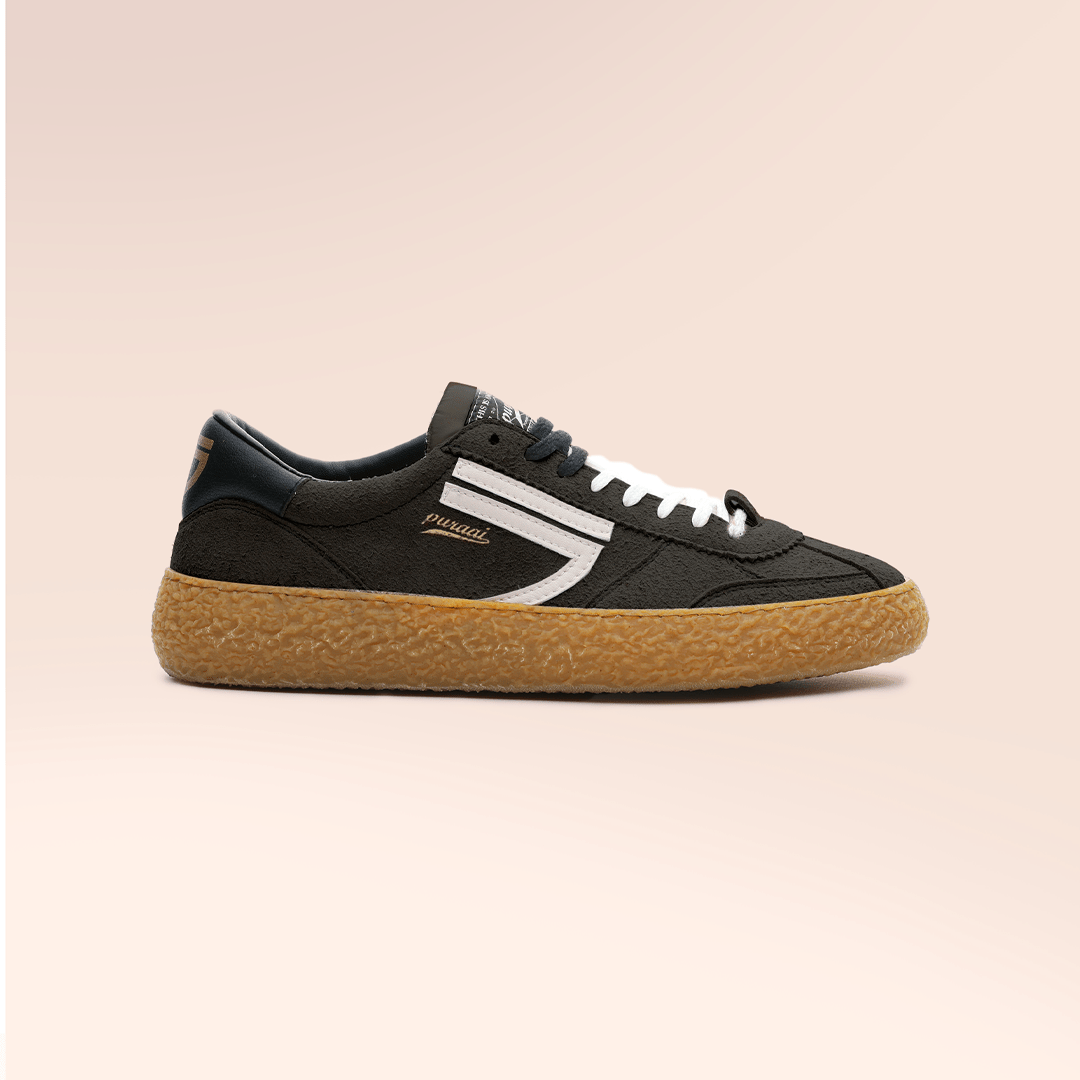 Sneaker eco-friendly Puraai Furia in camoscio nero