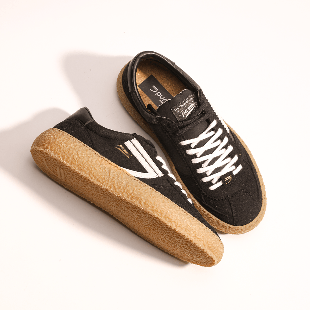 Sneaker eco-friendly Puraai Furia in camoscio nero