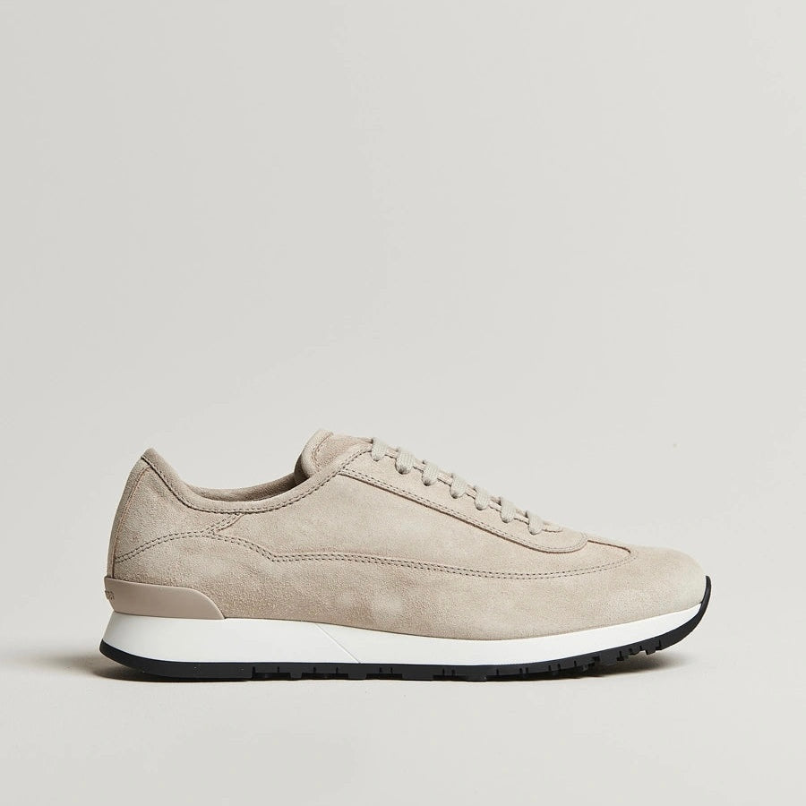 Sneaker fashion luxury John Lobb Foundry in camoscio beige