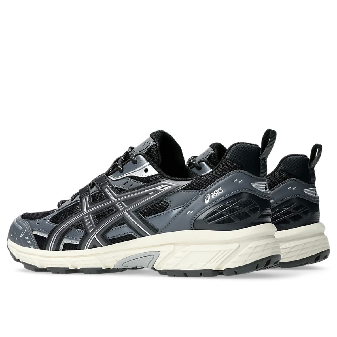 Sneaker trail running Asics Gel-Nunobiki in pelle grigia e tessuto nero