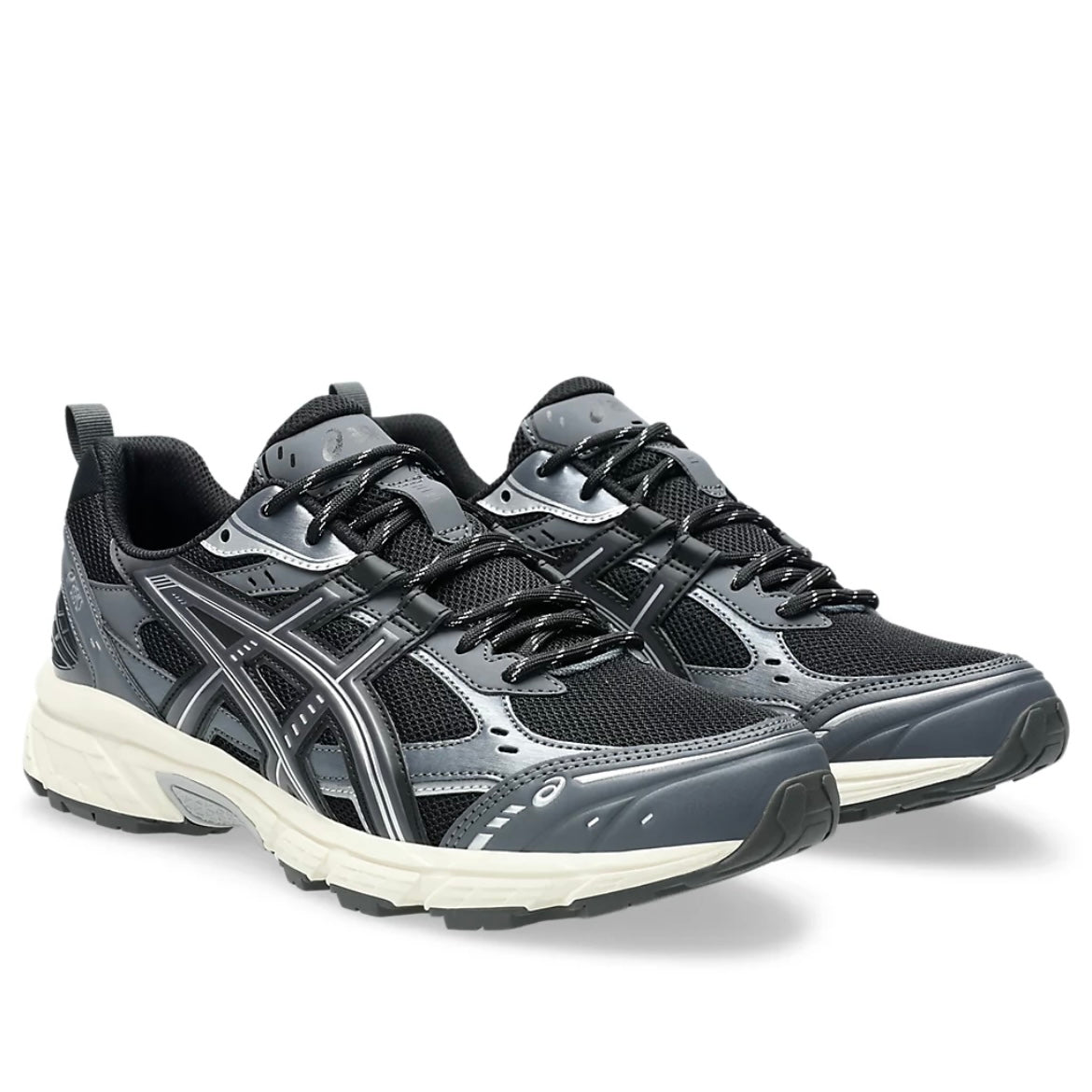 Sneaker trail running Asics Gel-Nunobiki in pelle grigia e tessuto nero