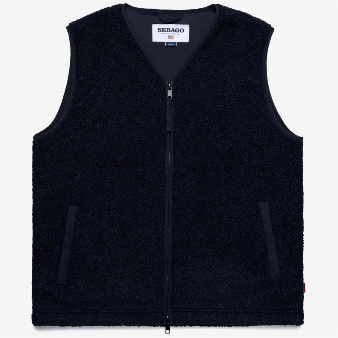 Gilet con zip Sebago Tremont in tessuto poliestere blu