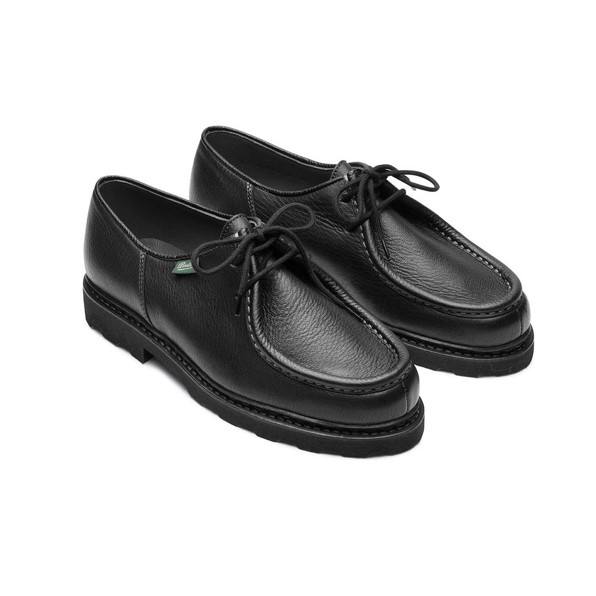 Stringata derby Paraboot Michael Marche II in pelle di cervo nera