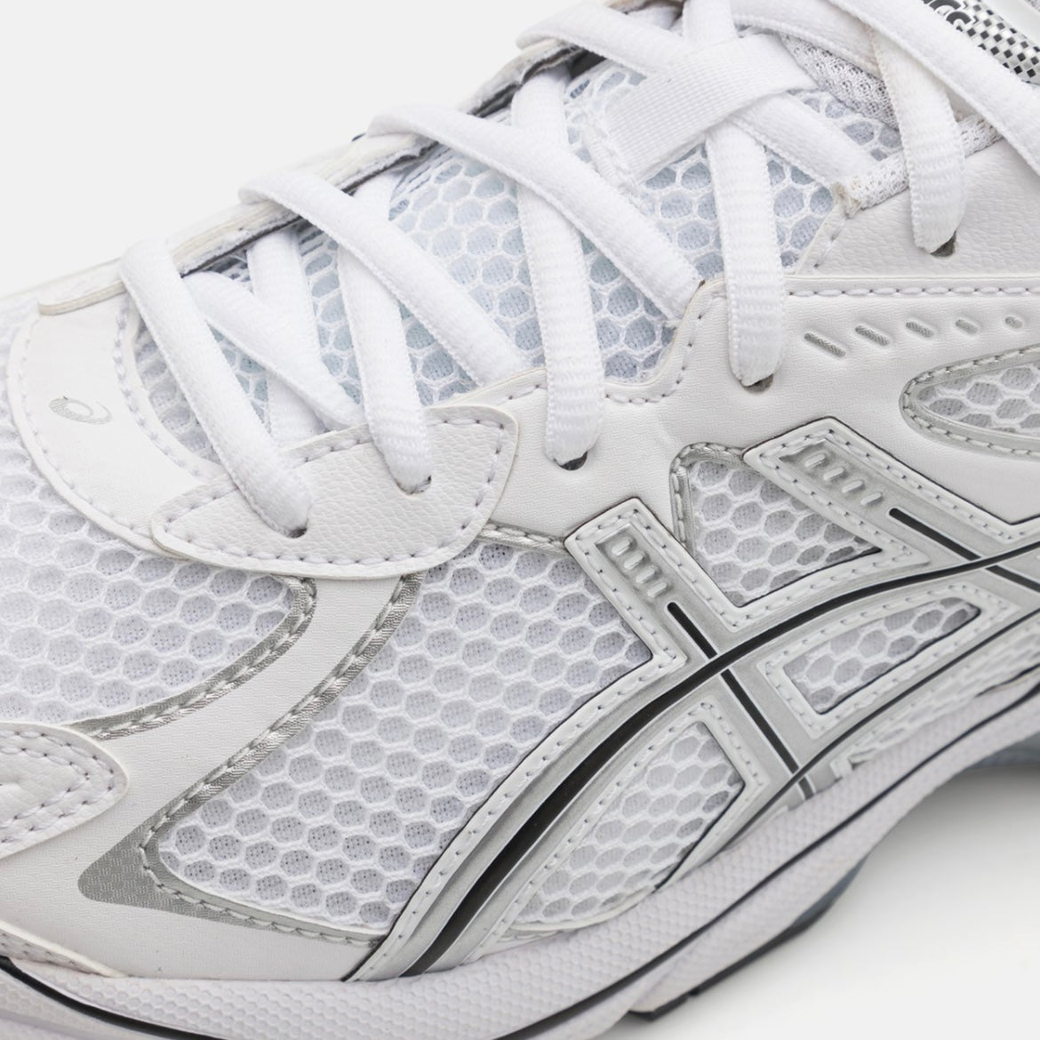 Sneaker running Asics GT-2160 in tessuto bianco e pelle argento