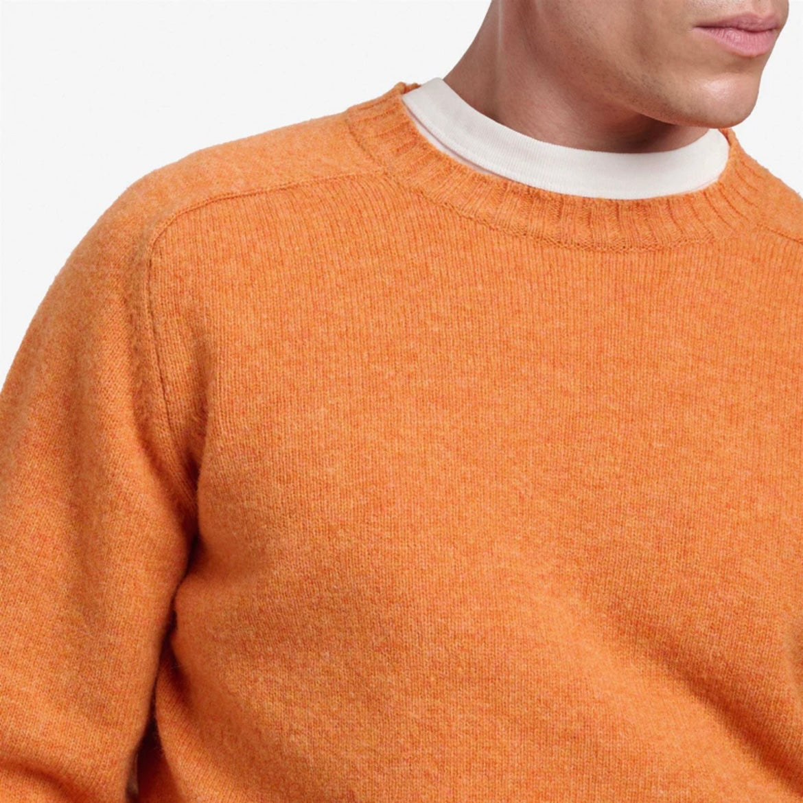 Maglione girocollo Sebago Gilead in lana arancione