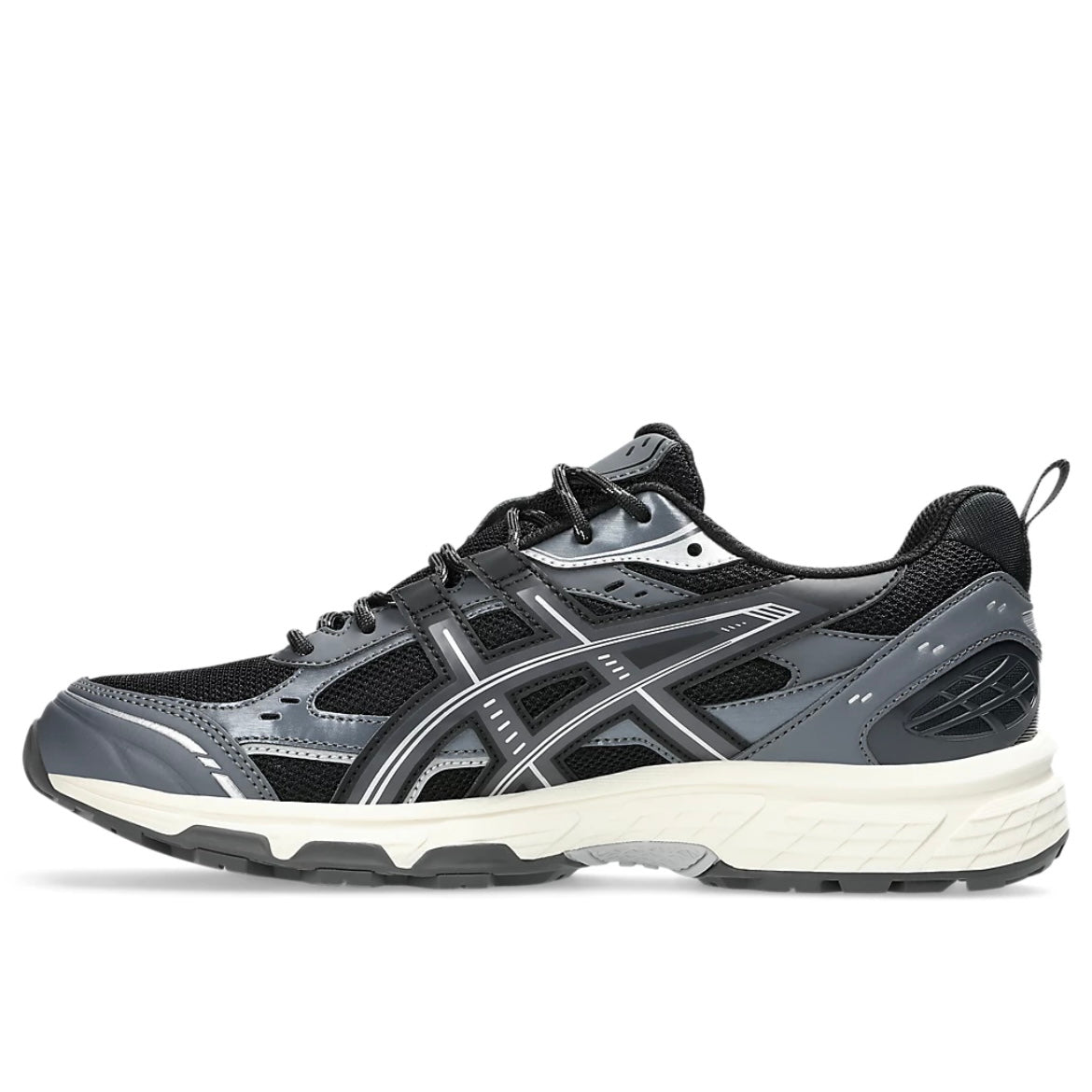 Sneaker trail running Asics Gel-Nunobiki in pelle grigia e tessuto nero