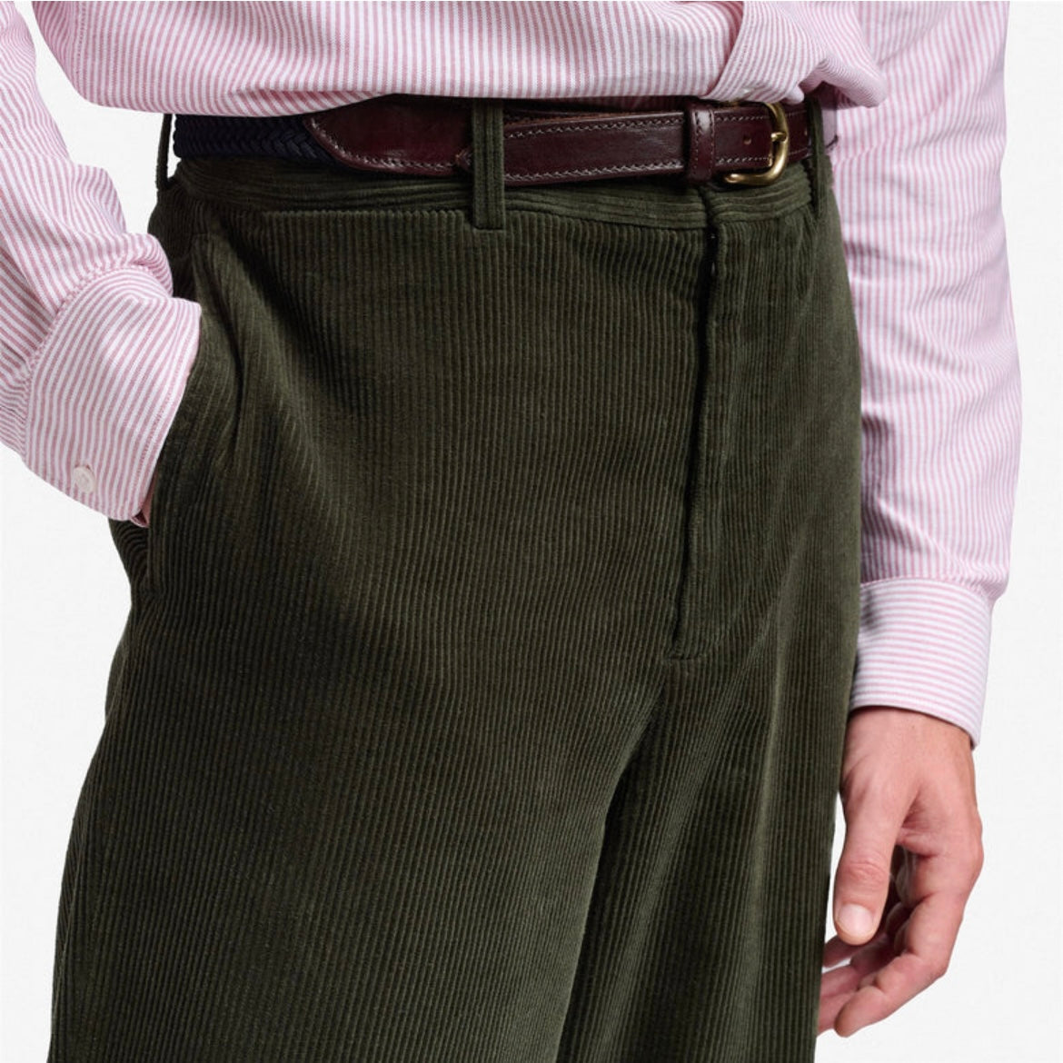 Pantalone a coste Sebago Rendon Cordury in tessuto verde