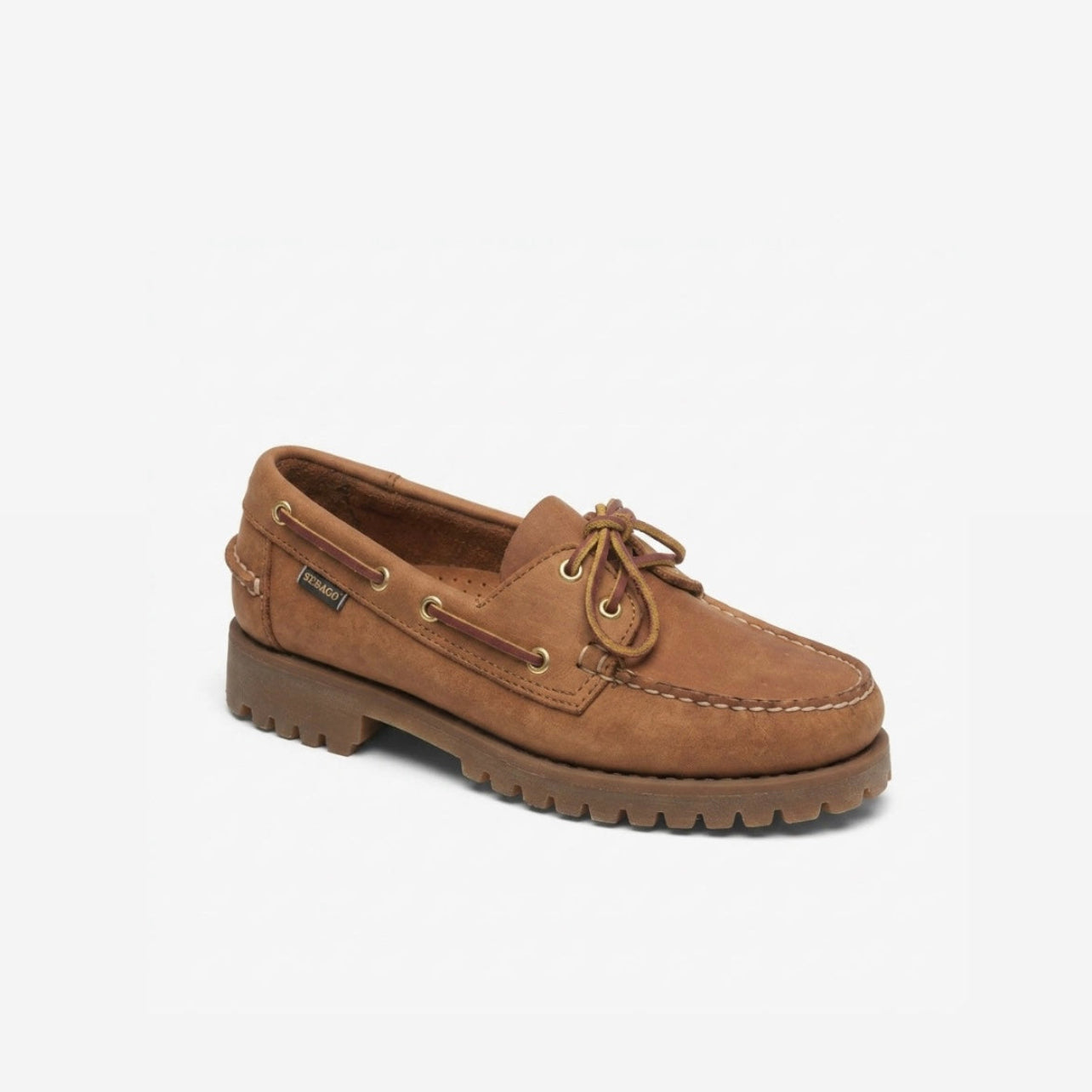 Stringata derby Sebago Ranger Artisan Texas in pelle marrone