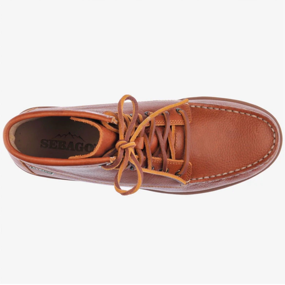 Stivale derby Sebago Tala Mid in pelle martellata marrone