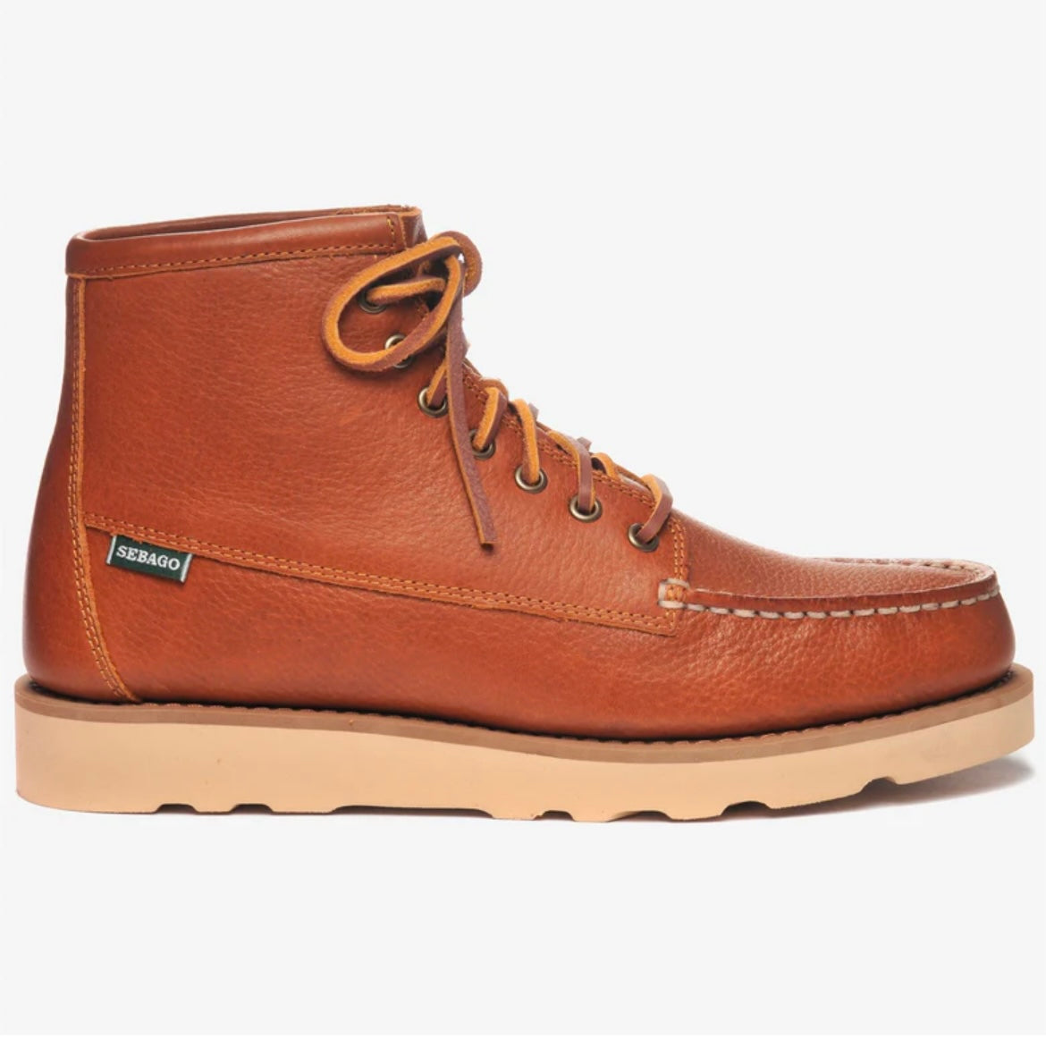 Stivale derby Sebago Tala Mid in pelle martellata marrone