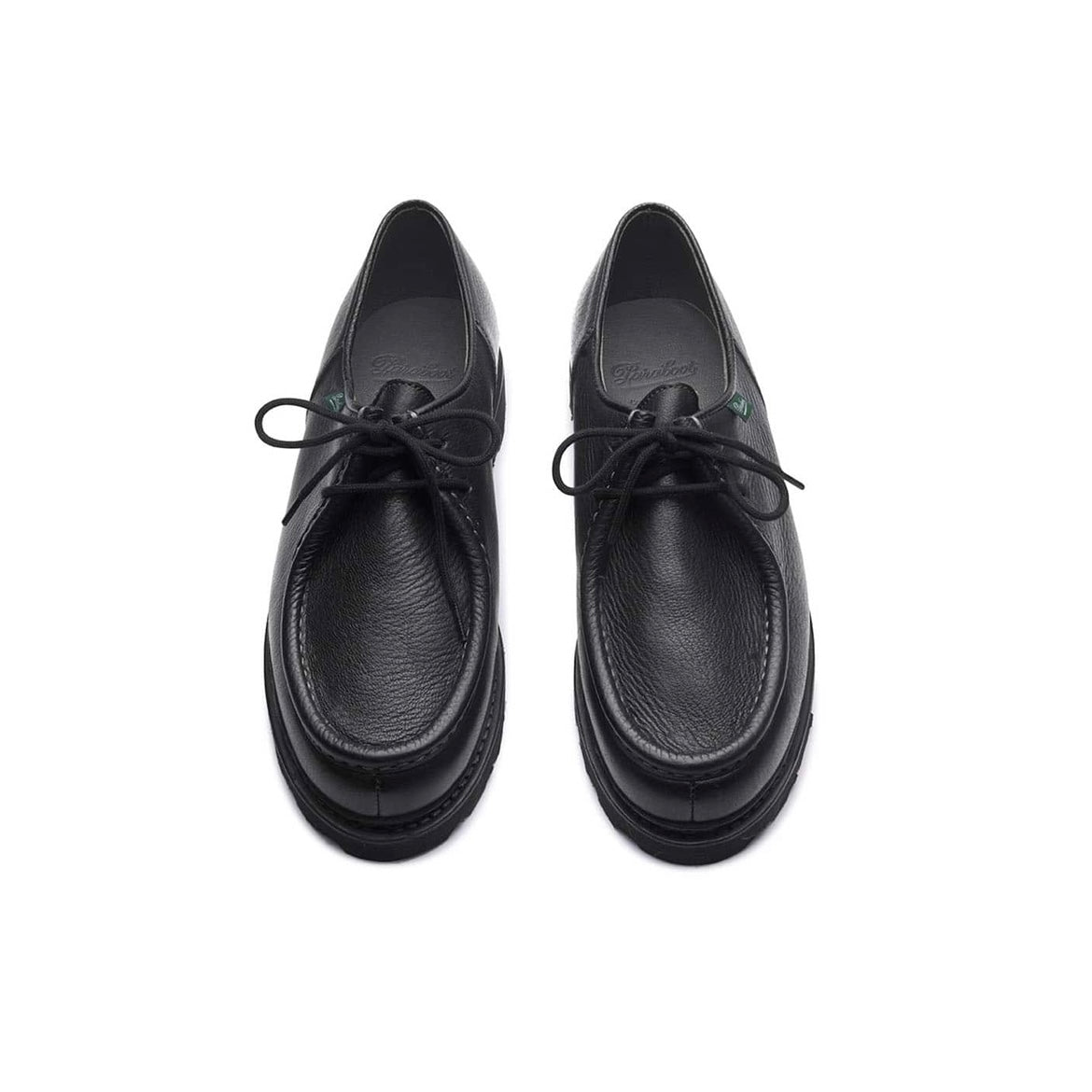 Stringata derby Paraboot Michael Marche II in pelle di cervo nera