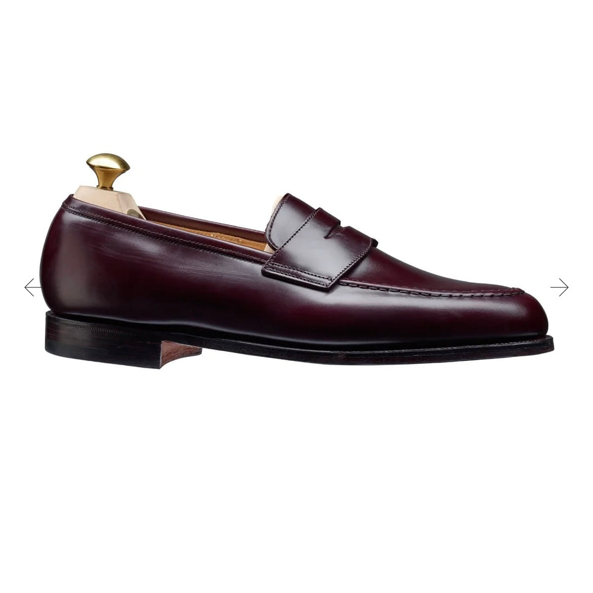 Mocassino penny loafer Crockett & Jones Boston in pelle bordeaux