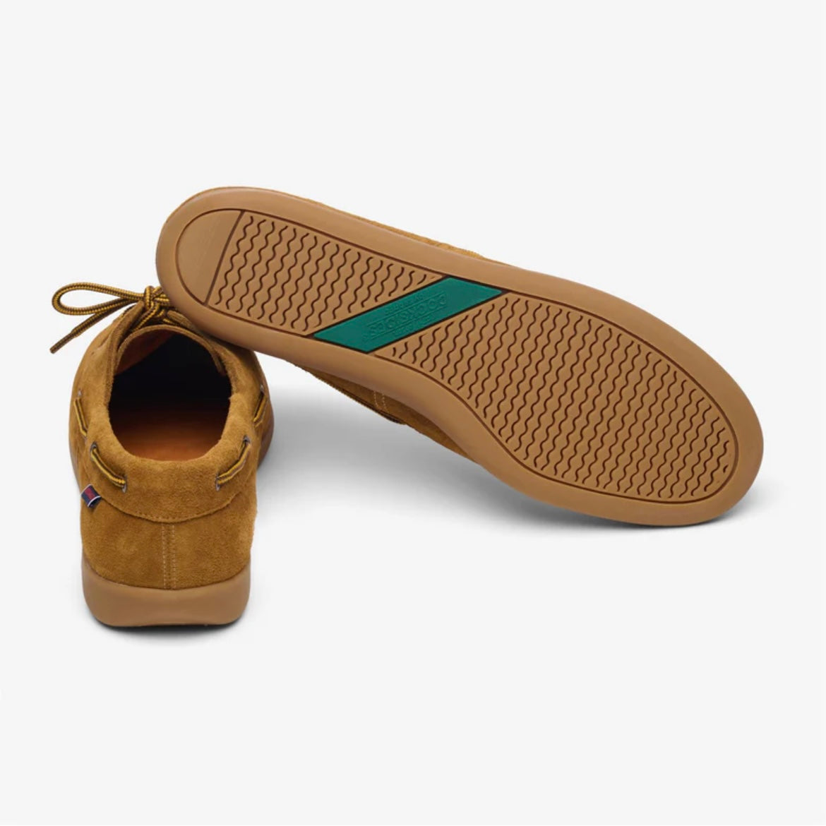 Stringata derby Sebago Gary Jobson in camoscio marrone chiaro