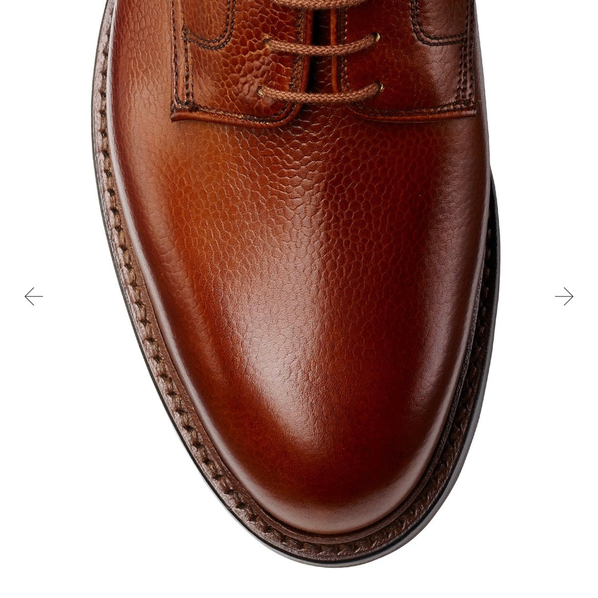 Stringata derby Crockett & Jones Grasmere in pelle martellata cuoio