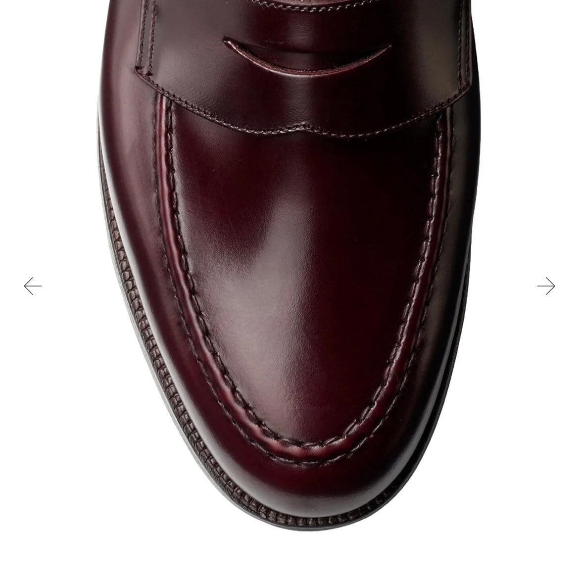 Mocassino penny loafer Crockett & Jones Boston in pelle bordeaux