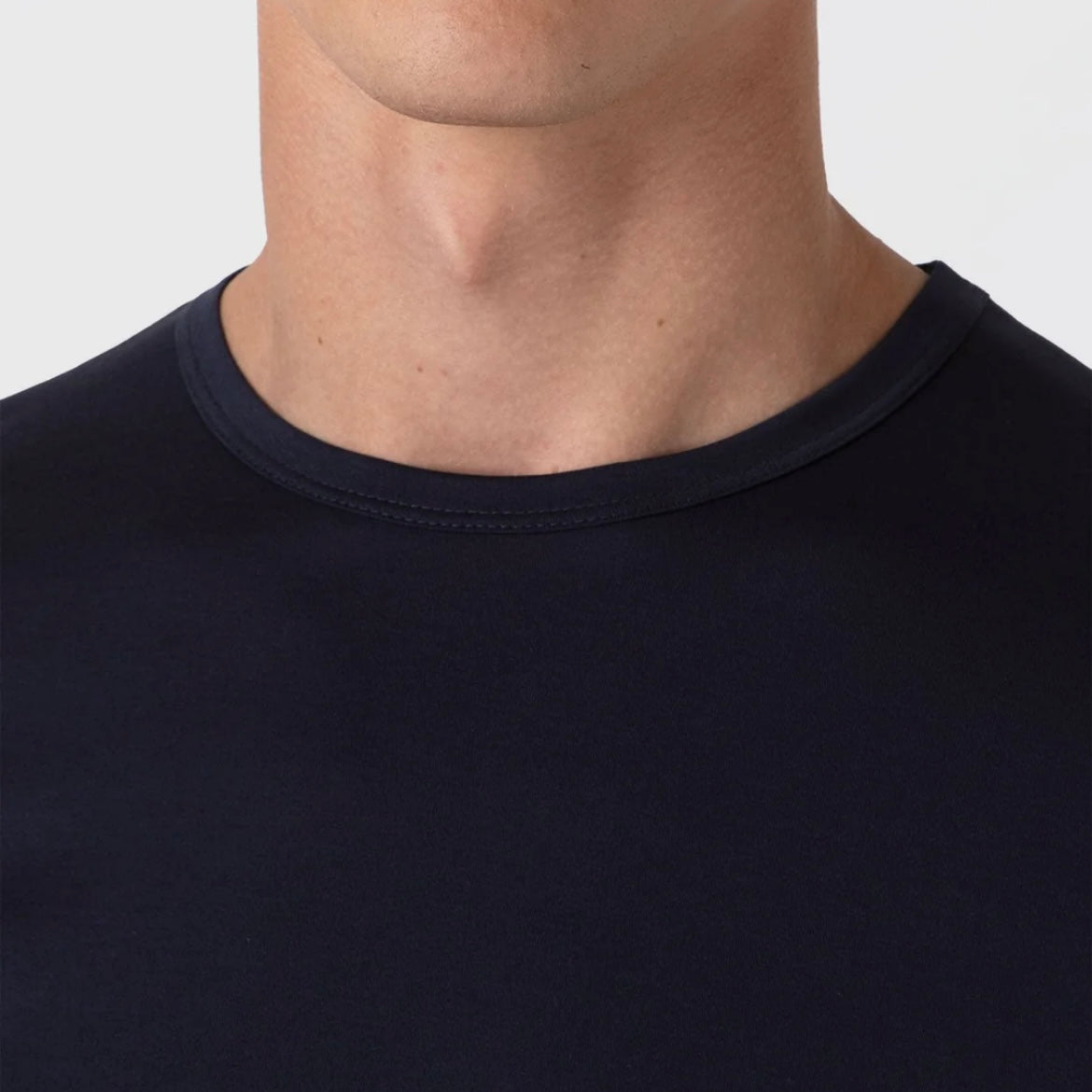 T-shirt a maniche corte Sunspel Classic T‑shirt in cotone blu
