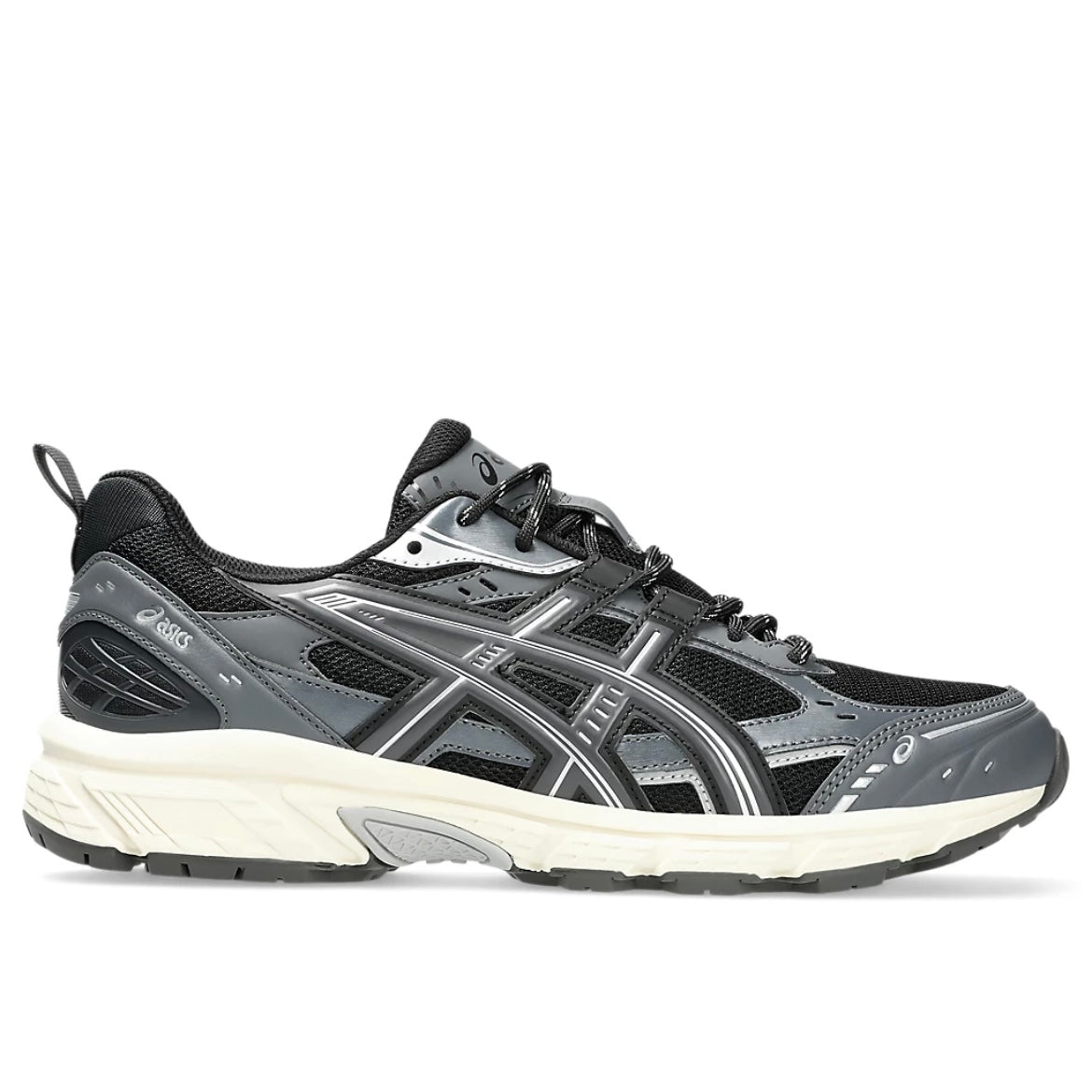 Sneaker trail running Asics Gel-Nunobiki in pelle grigia e tessuto nero