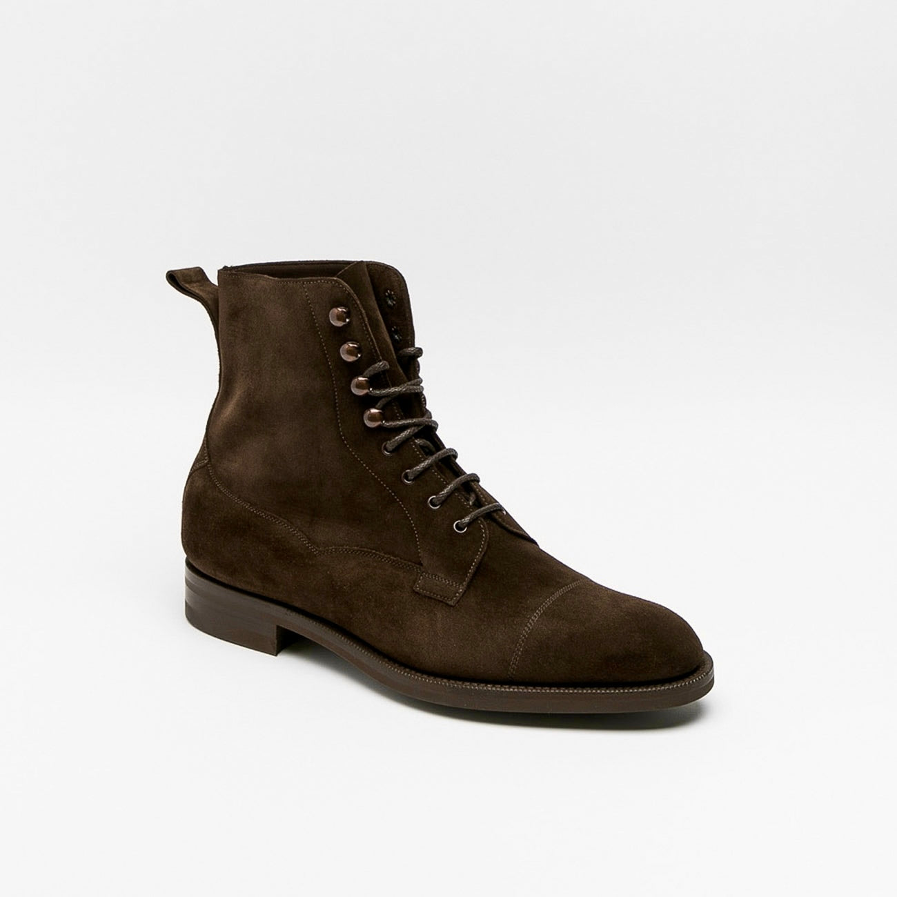 Stivale derby Edward Green Galway in camoscio marrone (Mink suede)