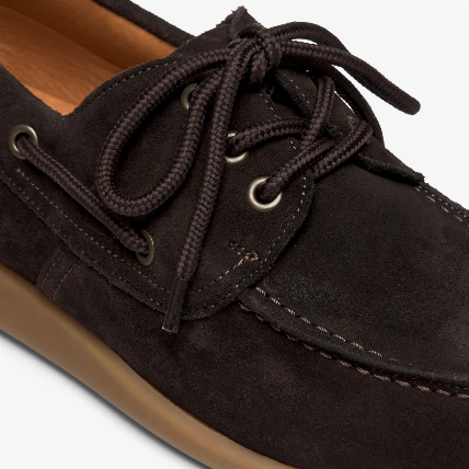 Stringata derby Sebago Gary Jobson in camoscio marrone