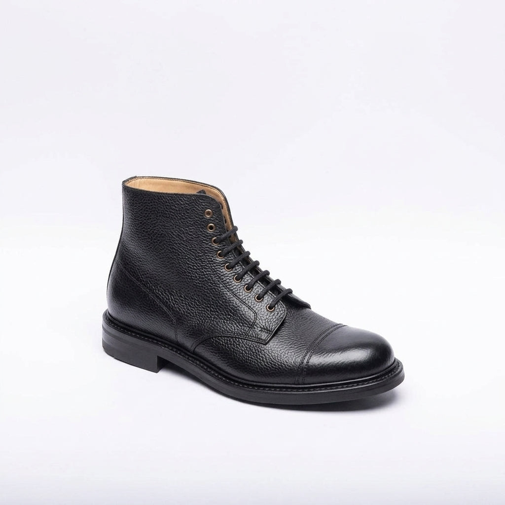 Stivale derby Cheaney Joseph & Sons Jarrow RF in pelle martellata nera