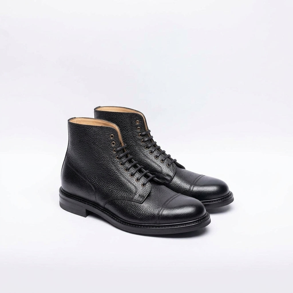Stivale derby Cheaney Joseph & Sons Jarrow RF in pelle martellata nera