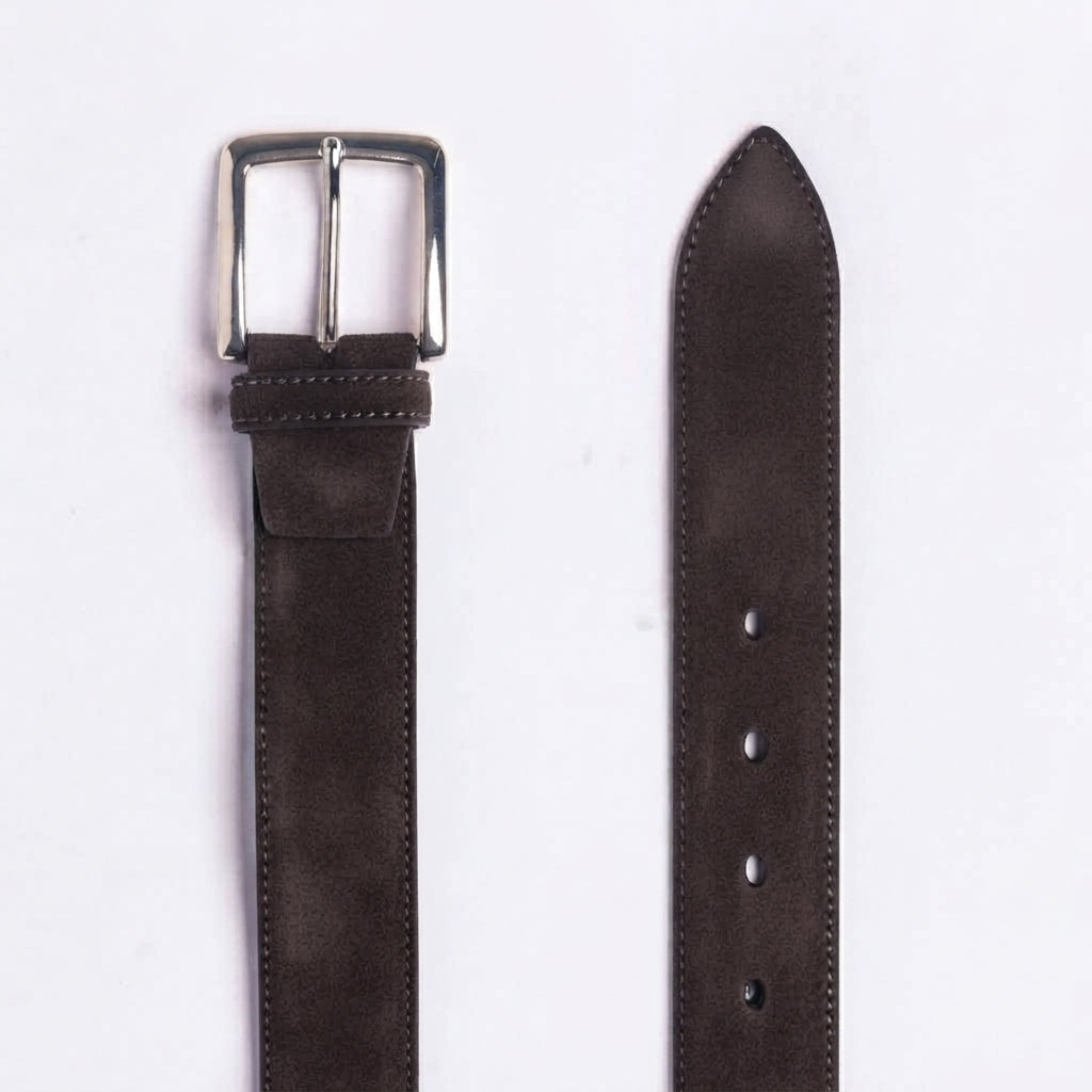 Cintura Alberto Luti 09/35 in camoscio marrone