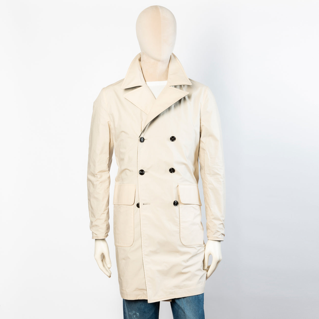 Cappotto reversibile Kired in tessuto tecnico verde e beige